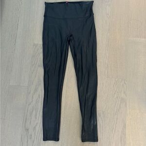 SPANX Black Faux Leather Leggings